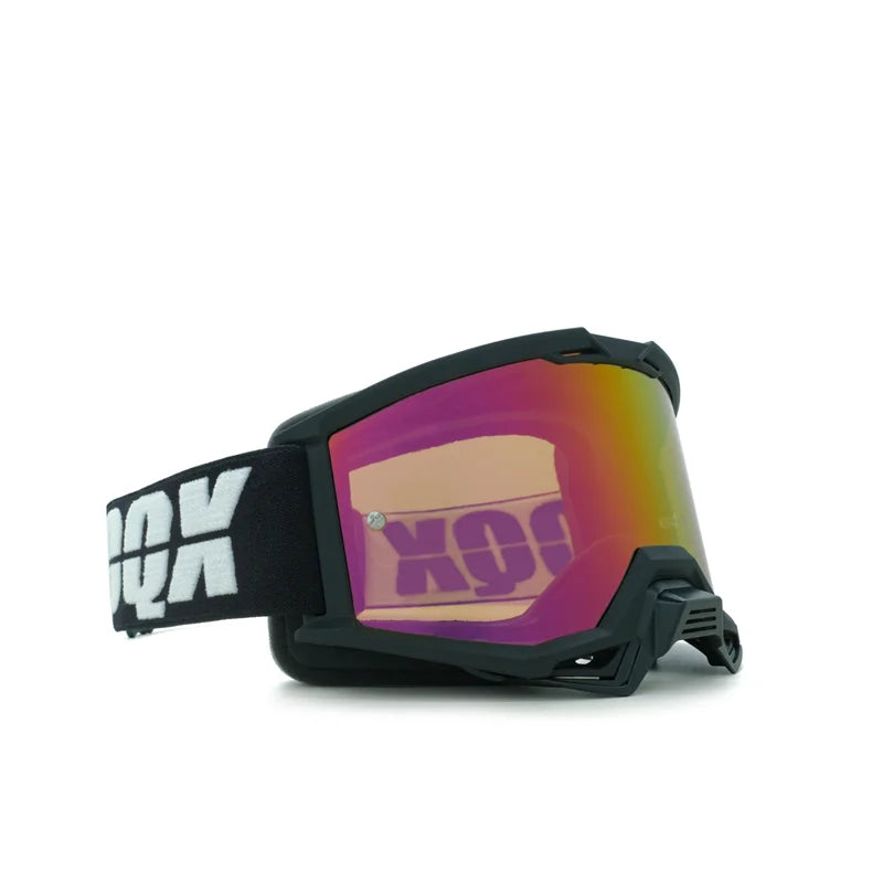 IOQX Motocross Gold Goggles Cycling MX ATV Motorcycle Helmet Glasses Off-Road Racing Riding Goggles Dirt Bike Gear Moto Glasses