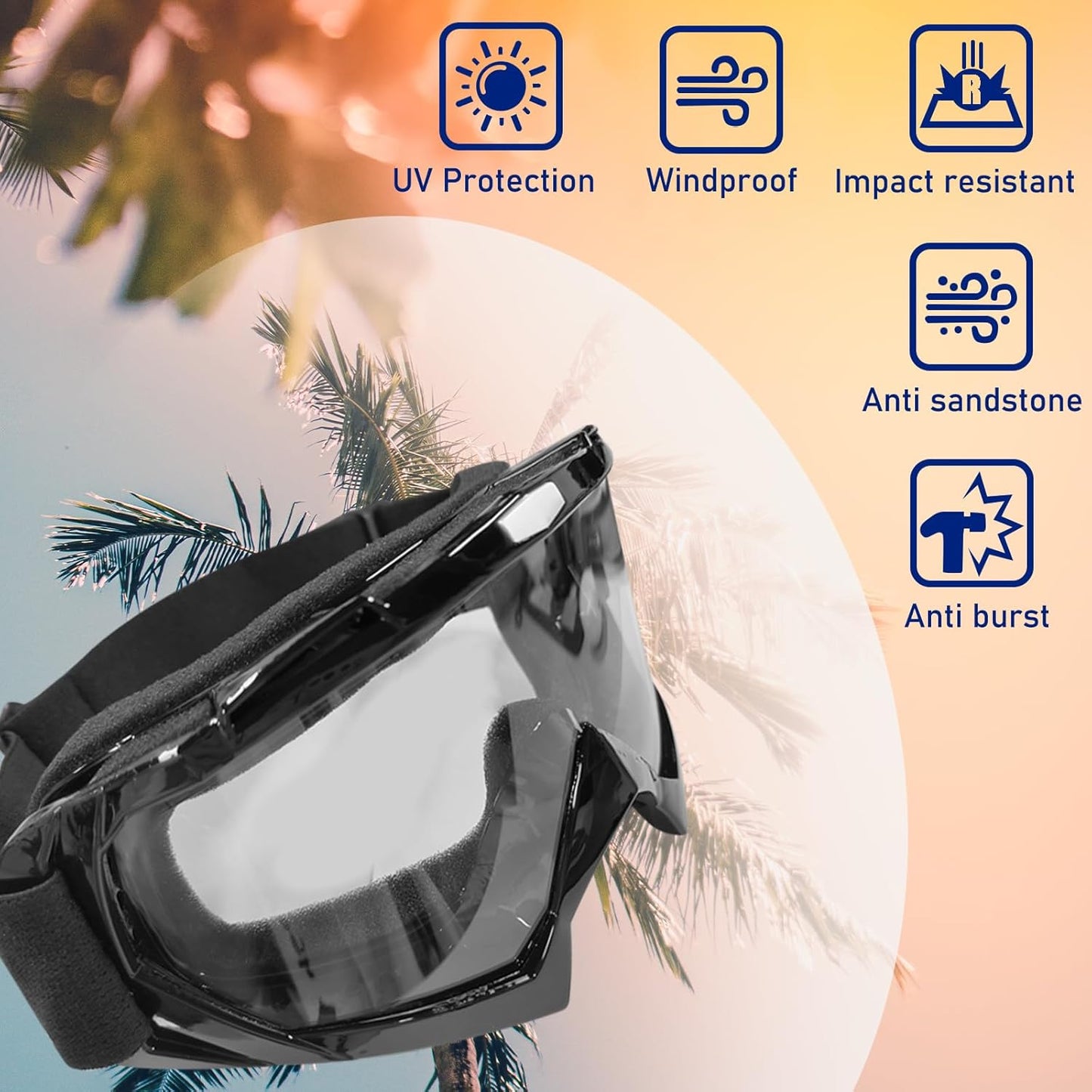 Motorcycle Dirt Bike Skiing Riding Windproof Racing Motocross Goggles