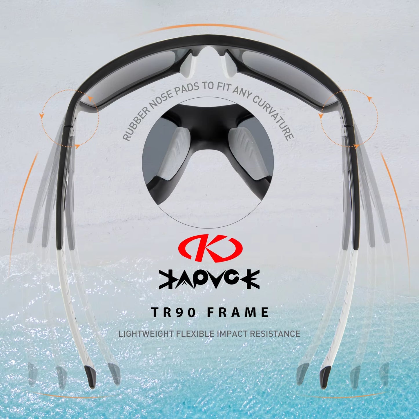 KAPVOE Polarized Glasses Men Women Fishing Goggles Camping Hiking Road Driving Eyewear Sport Sunglasses Bicycle Running Glasses