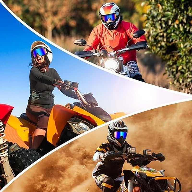 Dirt Bike & ATV Goggles - 2 Pack Riding & Ski Goggles