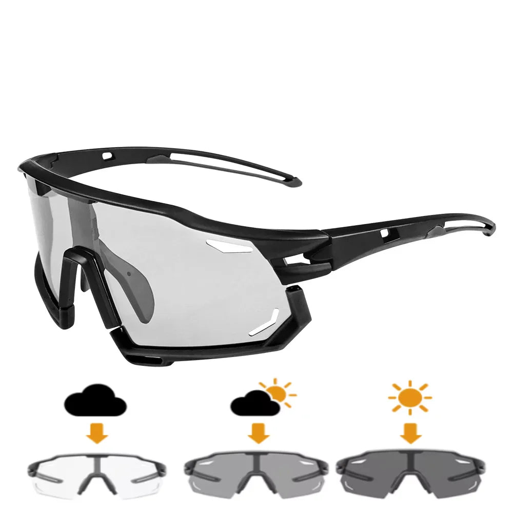 Cycling Glasses Photochromic Sunglasses Men Women Mountain Bike Road Glasses MTB Photocromatic Glasses Sports Running Goggles