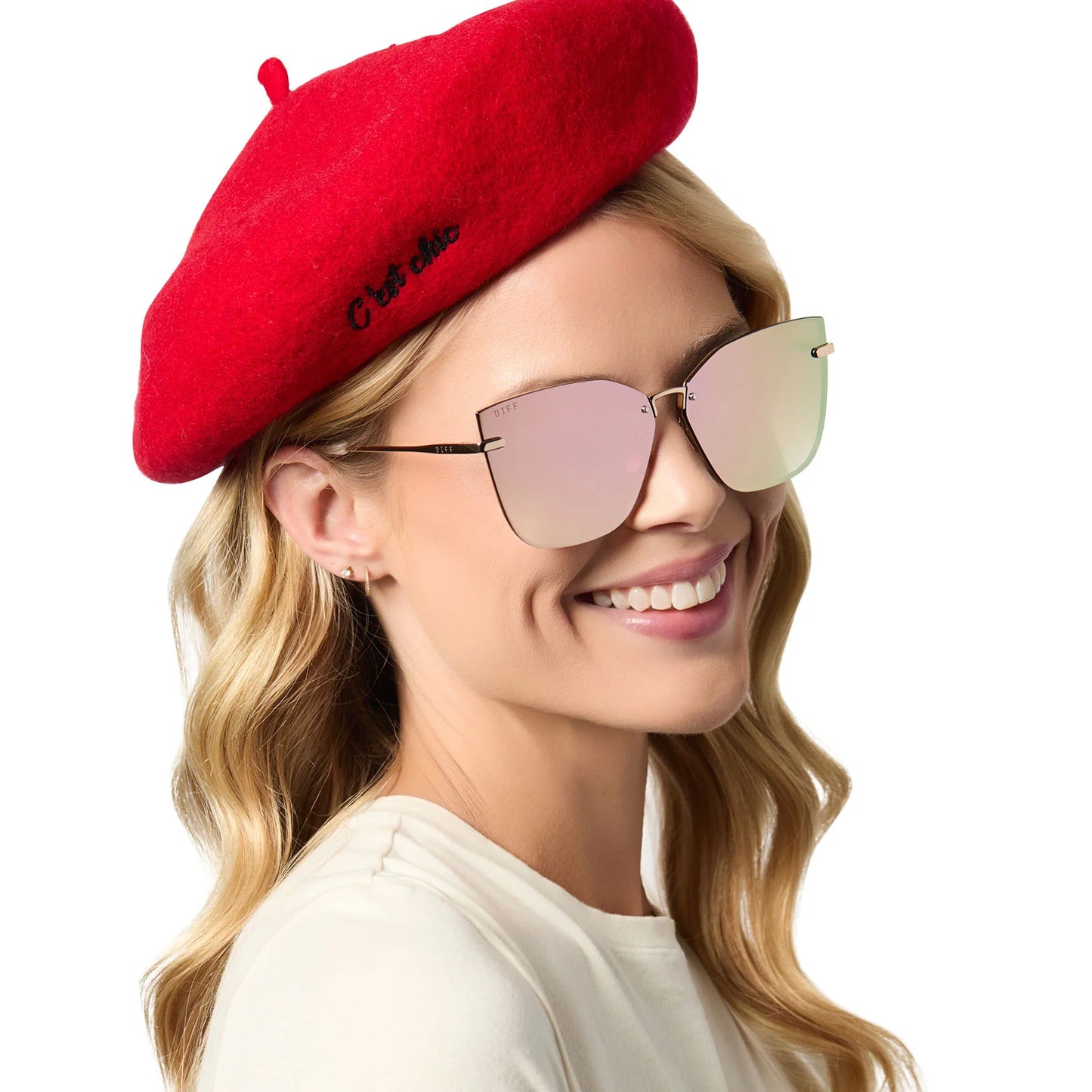 EMILY in PARIS - MINDY + STAGE LIGHTS GOLD + IRIDESCENT MIRROR SUNGLASSES
