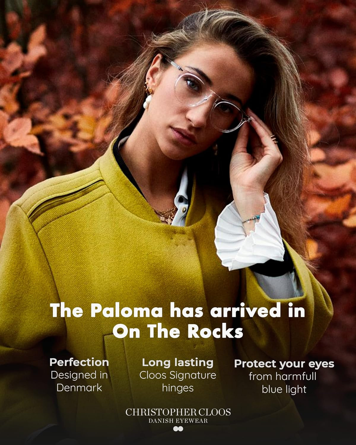 - Paloma on the Rocks - Danish Design Blue Light Glasses for Men & Women - Fashion Designer Glasses - Computer Glasses - Unisex - Non Prescription - Prescription Ready