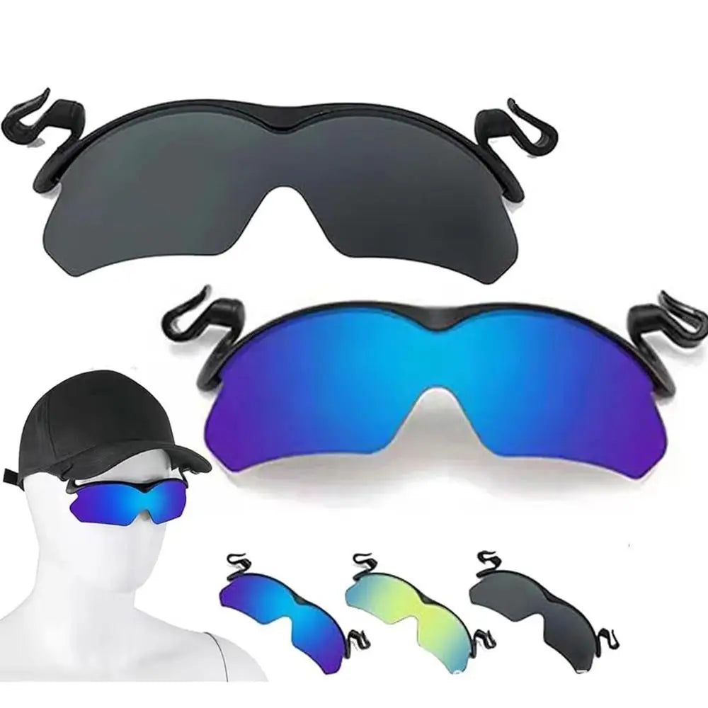 Adjustable Clip Cap Sports Sunglasses Flip-Up Cover UV Protection Polarized Sunglasses Clip on Hat Cycling Goggles