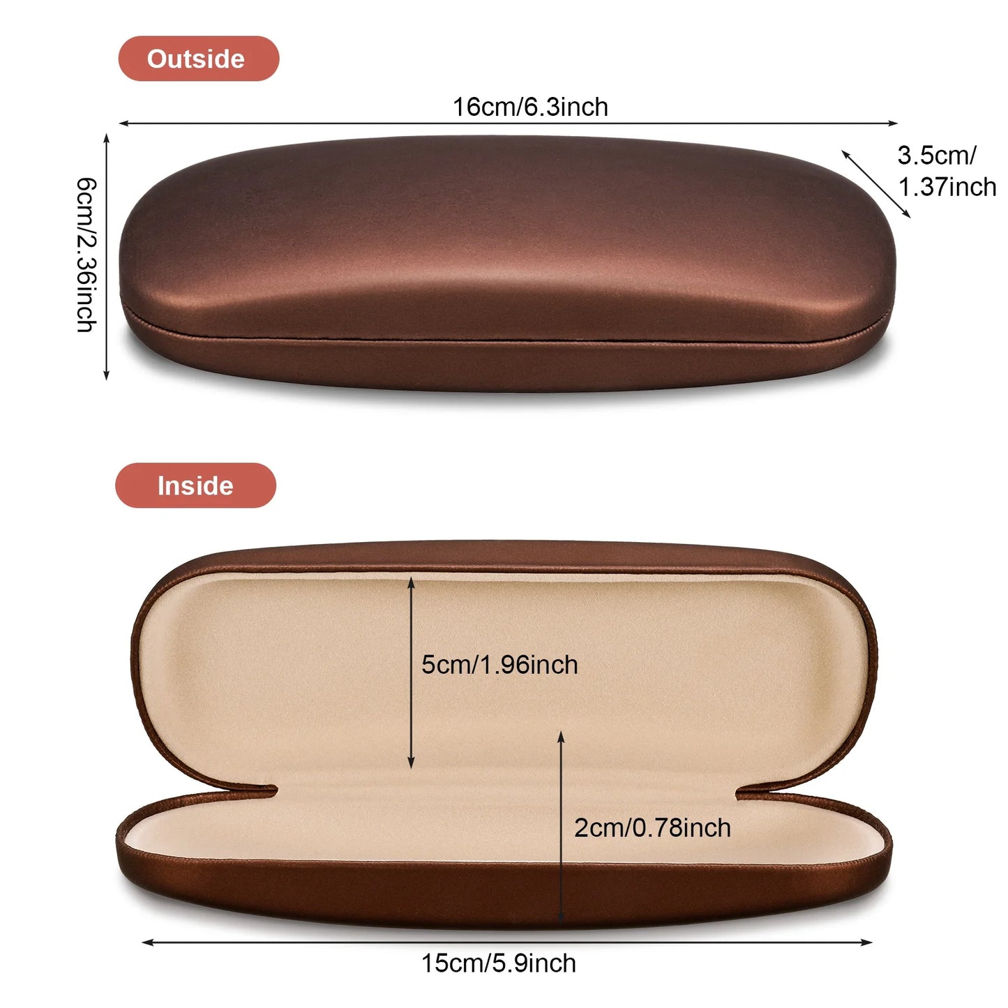 3 Packs Eyeglasses Case, Unisex Hard Shell Eye Glasses Case, 6.3 *2.36 *1.37 Inch Protective Case for Glasses, Sunglasses Case for Men Women