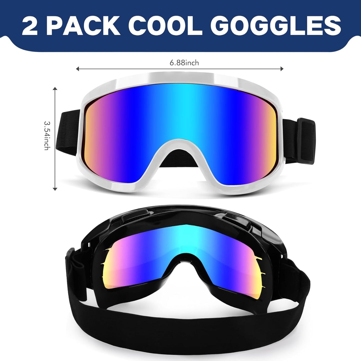 Dirt Bike & ATV Goggles - 2 Pack Riding & Ski Goggles