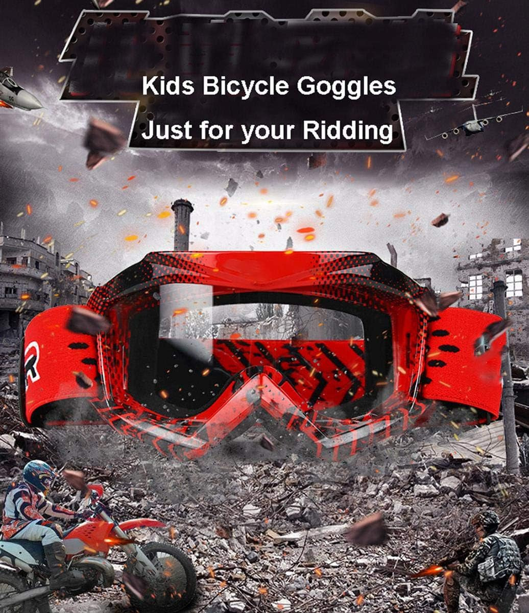 Motorbike Goggle Glasses Kids Teens Youth Motorcycle Clear Vision Dust Proof Dirtbike Racing Goggle KG4