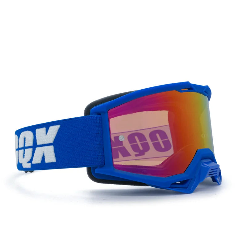 IOQX Motocross Gold Goggles Cycling MX ATV Motorcycle Helmet Glasses Off-Road Racing Riding Goggles Dirt Bike Gear Moto Glasses