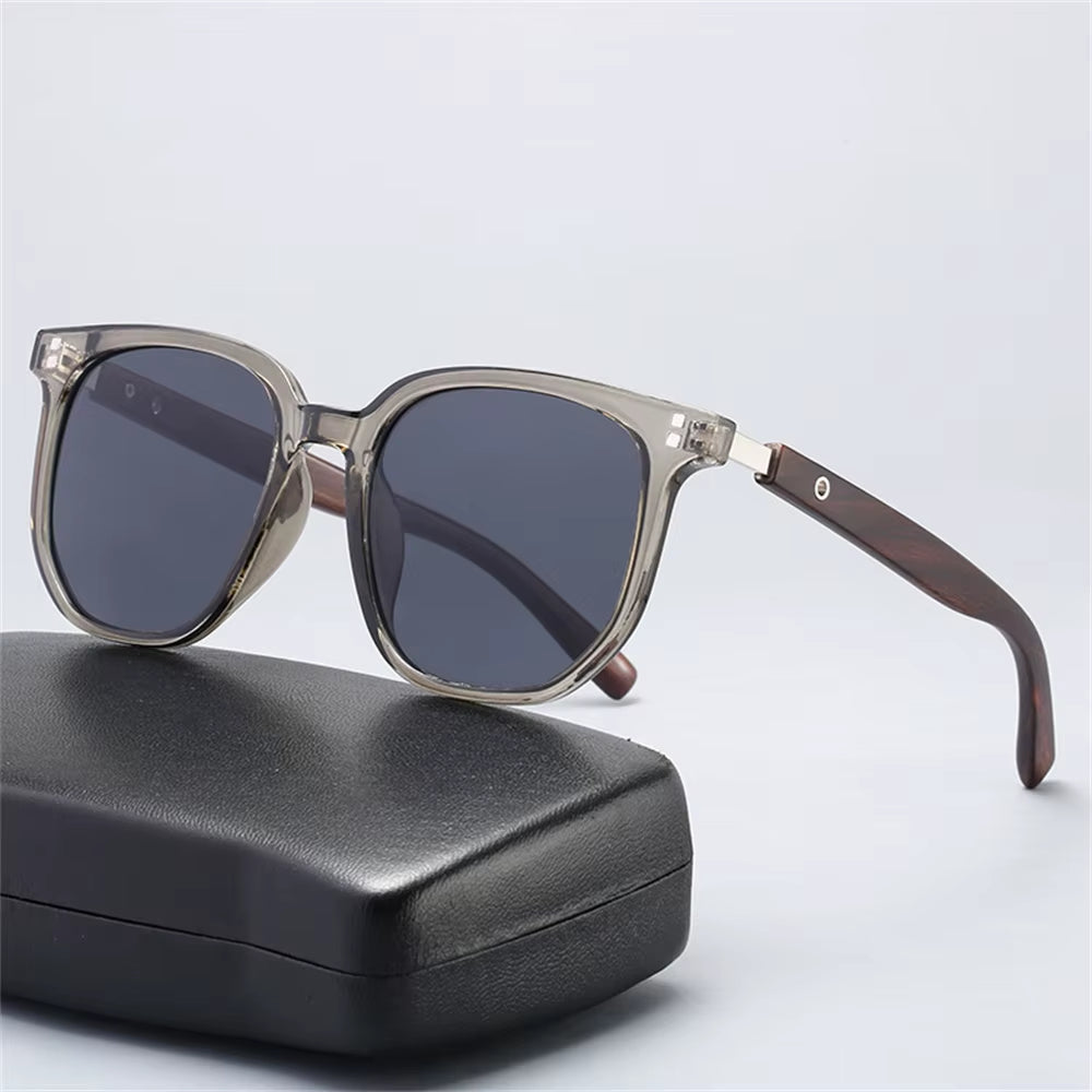 New Men Vintage Wooden Frame Sunglasses Classic Brand Sunglasses Coating Lens Men Polarized UV Protections Driving Eyewear 2025