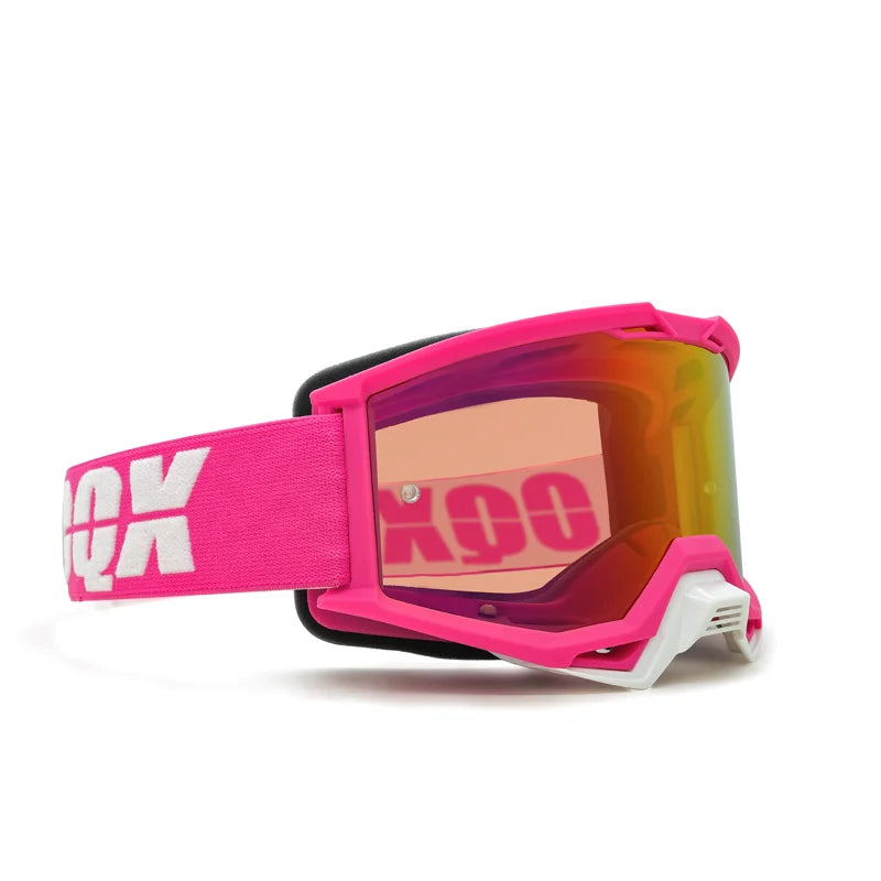 IOQX Motocross Gold Goggles Cycling MX ATV Motorcycle Helmet Glasses Off-Road Racing Riding Goggles Dirt Bike Gear Moto Glasses