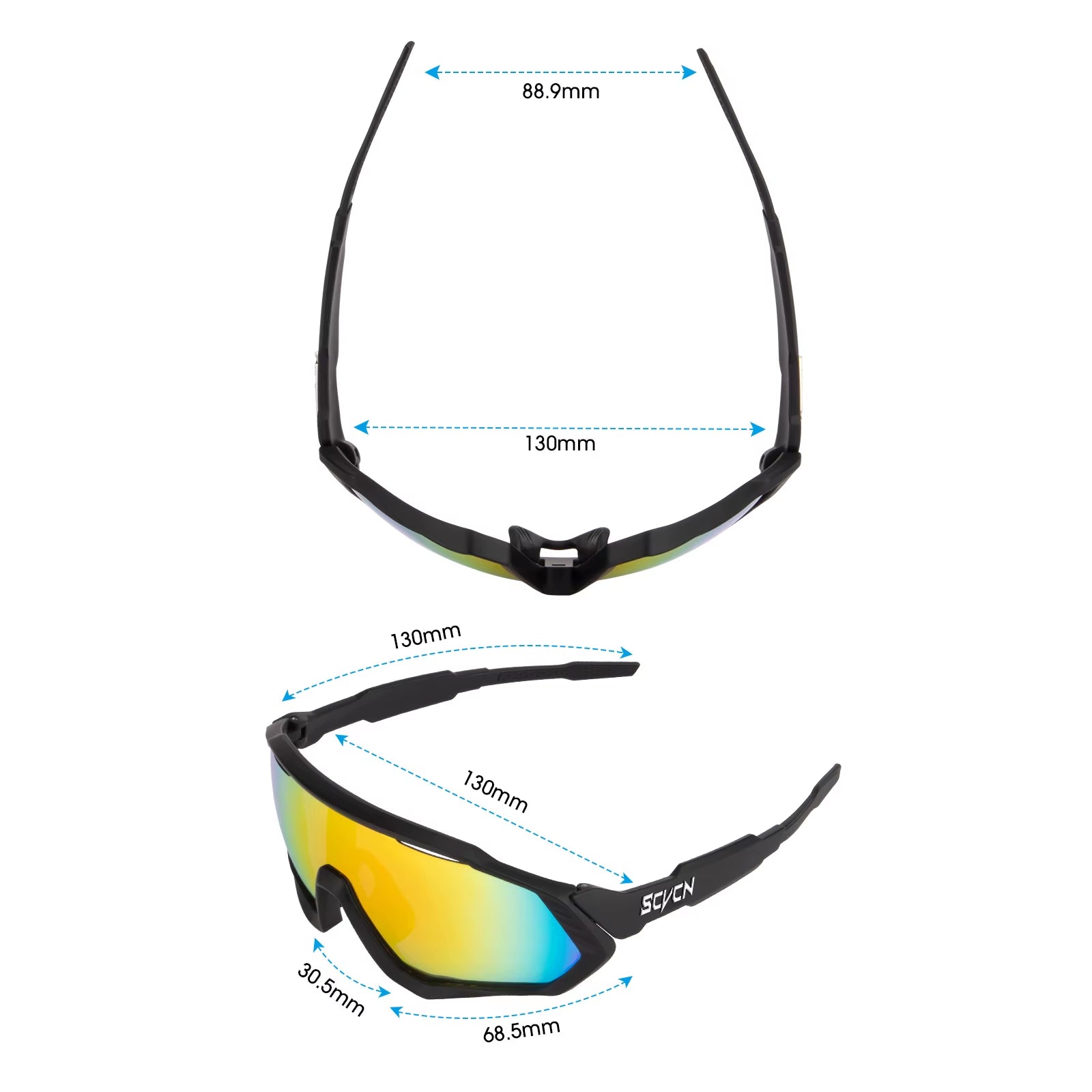SCVCN UV400 Sport Cycling Glasses Road Sunglasses Bicycle Eyewear Mountain Bike MTB Cycl Goggles Running Glasses