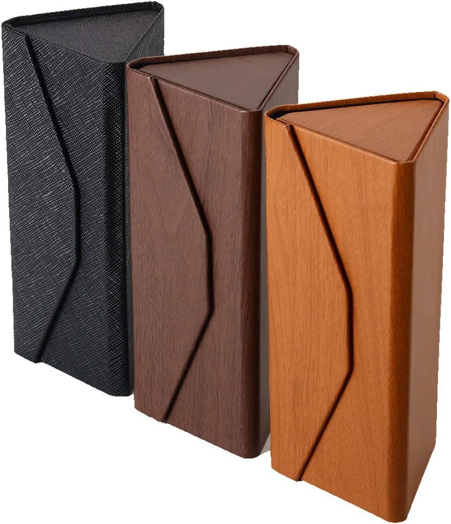 Glasses Cases, Eyeglasses Case Hard Shell for Men Women, PU Folding Glasses Sunglasses Case Portable with Clean Cloth