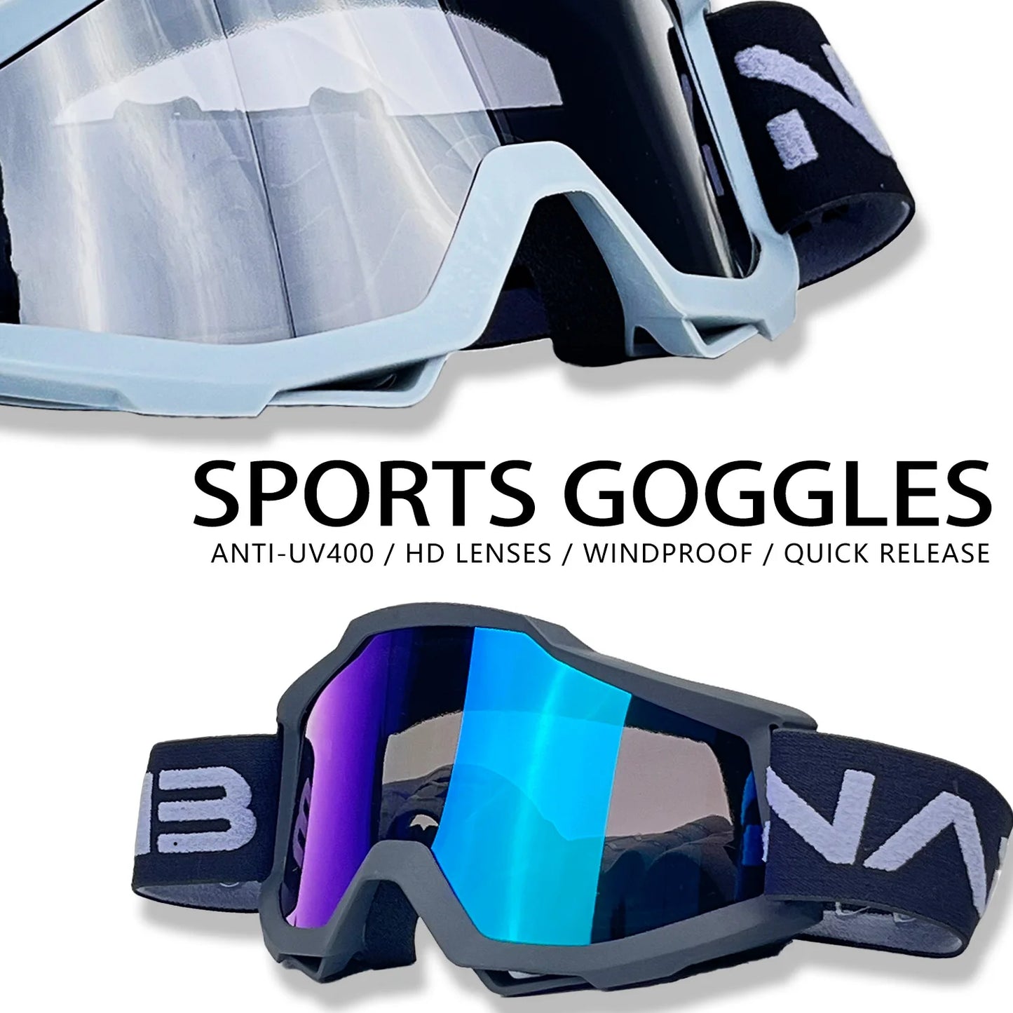 NAFEIB Motorcycle Riding Goggles Men'S Windproof Outdoor Glasses Dirt Bike Off-Road Helmet Goggles Moto Cross MX MTB