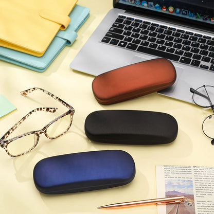 3 Packs Eyeglasses Case, Unisex Hard Shell Eye Glasses Case, 6.3 *2.36 *1.37 Inch Protective Case for Glasses, Sunglasses Case for Men Women