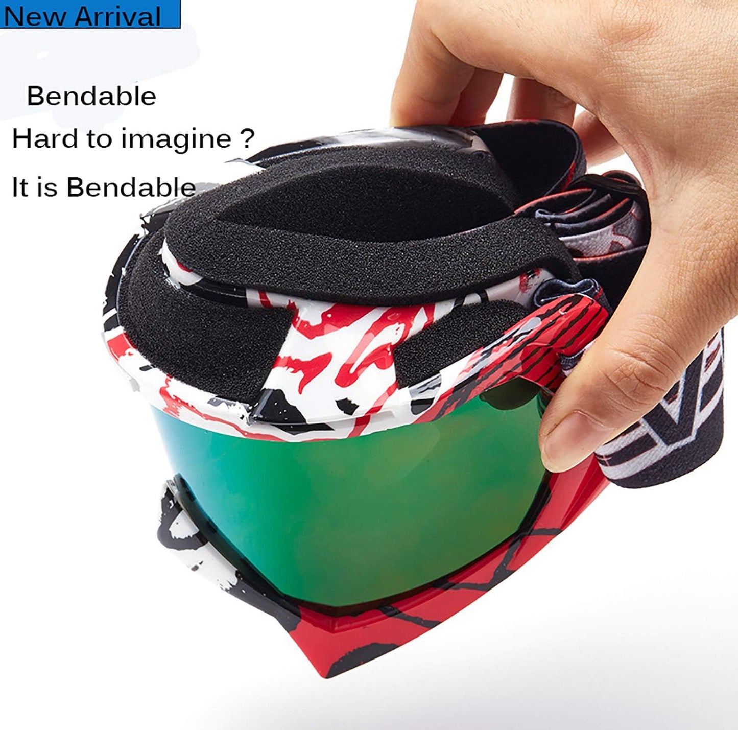 Excite Bike Goggles Dirt Bike off Road Motocross Motorcycle Motorbike Safety Glasses anti UV Anti-Scratch Dustproof Windproof Cycling Racing Riding Skiing for Men Women Kids Adults Ql036-Tinted KG3