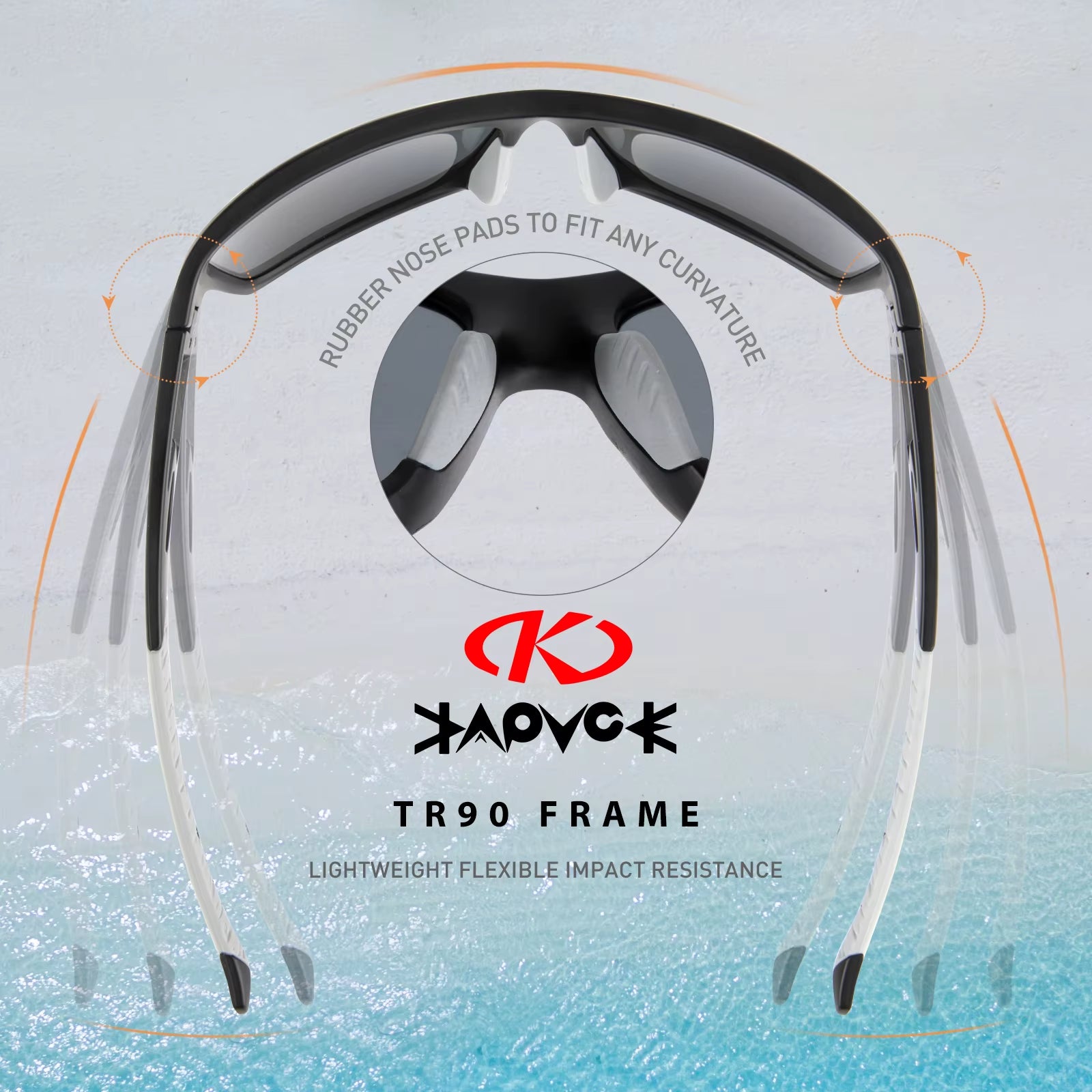 KAPVOE Polarized Glasses Men Women Fishing Goggles Camping Hiking Road Driving Eyewear Sport Sunglasses Bicycle Running Glasses