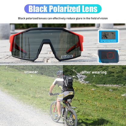 KAPVOE Cycling Glasses TR90 Frame for Men Women UV400 Outdoor Sports Sunglasses Cycling MTB Driving Baseball Running Glasses