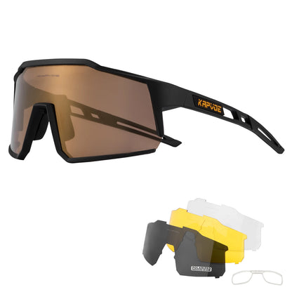KAPVOE Cycling Glasses TR90 Frame for Men Women UV400 Outdoor Sports Sunglasses Cycling MTB Driving Baseball Running Glasses