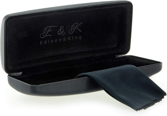 Glasses Case with Customizable Colors - Sturdy Sunglasses Case Includes Free Glasses Cleaning Cloth