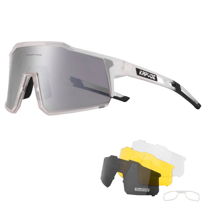 KAPVOE Cycling Glasses TR90 Frame for Men Women UV400 Outdoor Sports Sunglasses Cycling MTB Driving Baseball Running Glasses