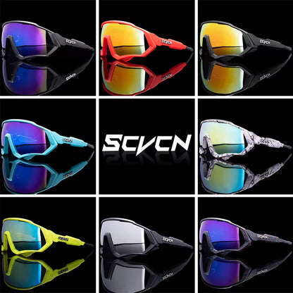 SCVCN UV400 Sport Cycling Glasses Road Sunglasses Bicycle Eyewear Mountain Bike MTB Cycl Goggles Running Glasses