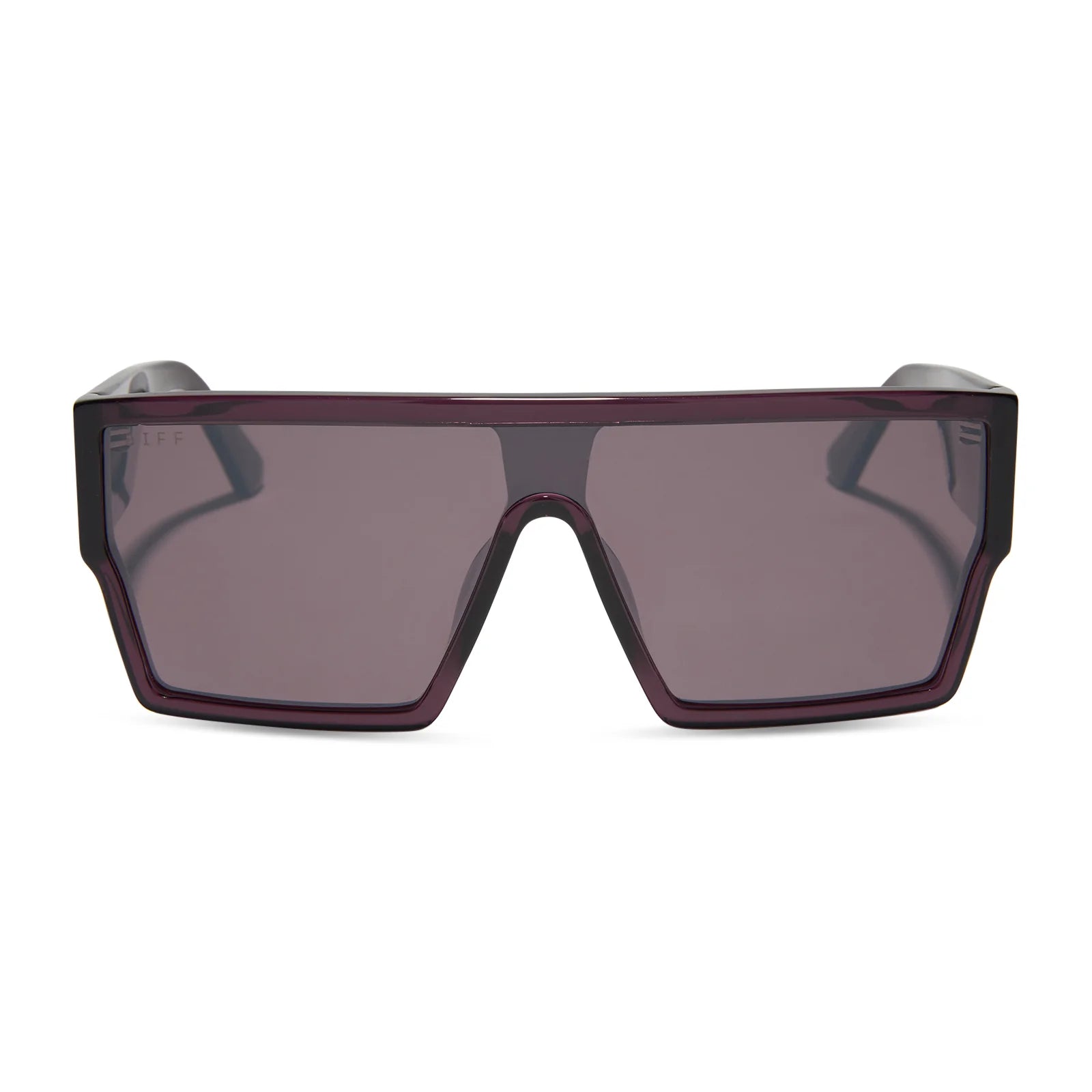 ELECTRA - AUBERGINE + AUBERGINE W SILVER FLASH SUNGLASSES