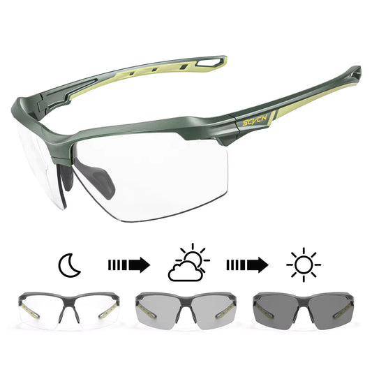 SCVCN Photochromic Cycling Glasses UV400 Outdoor Sports Running Glasses Men MTB Cycling Sunglasses Women Road Bike Glasses