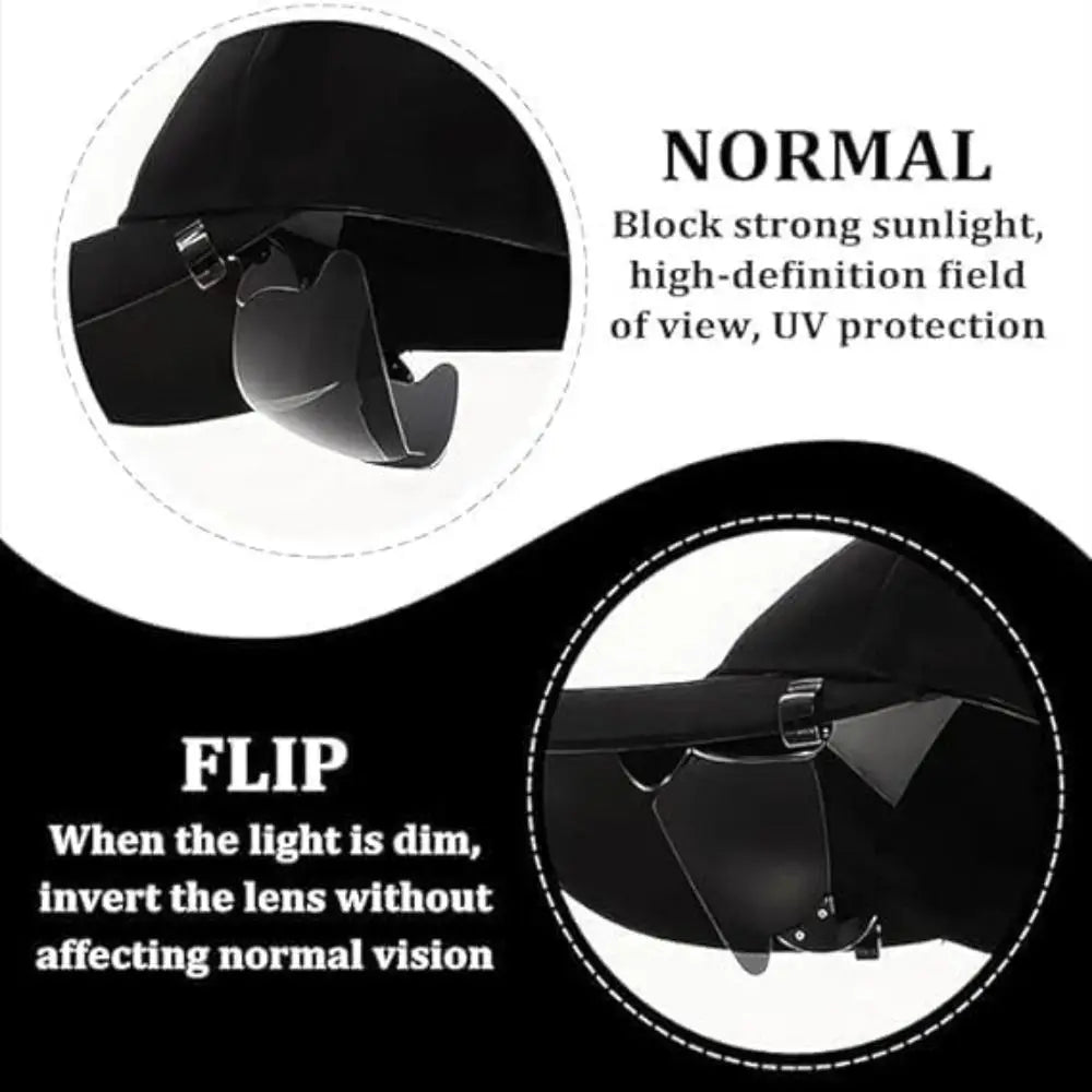Adjustable Clip Cap Sports Sunglasses Flip-Up Cover UV Protection Polarized Sunglasses Clip on Hat Cycling Goggles
