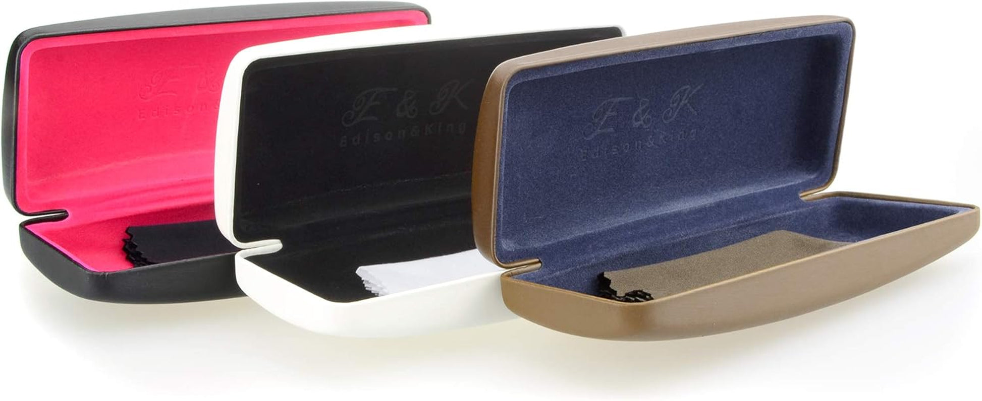 Glasses Case with Customizable Colors - Sturdy Sunglasses Case Includes Free Glasses Cleaning Cloth