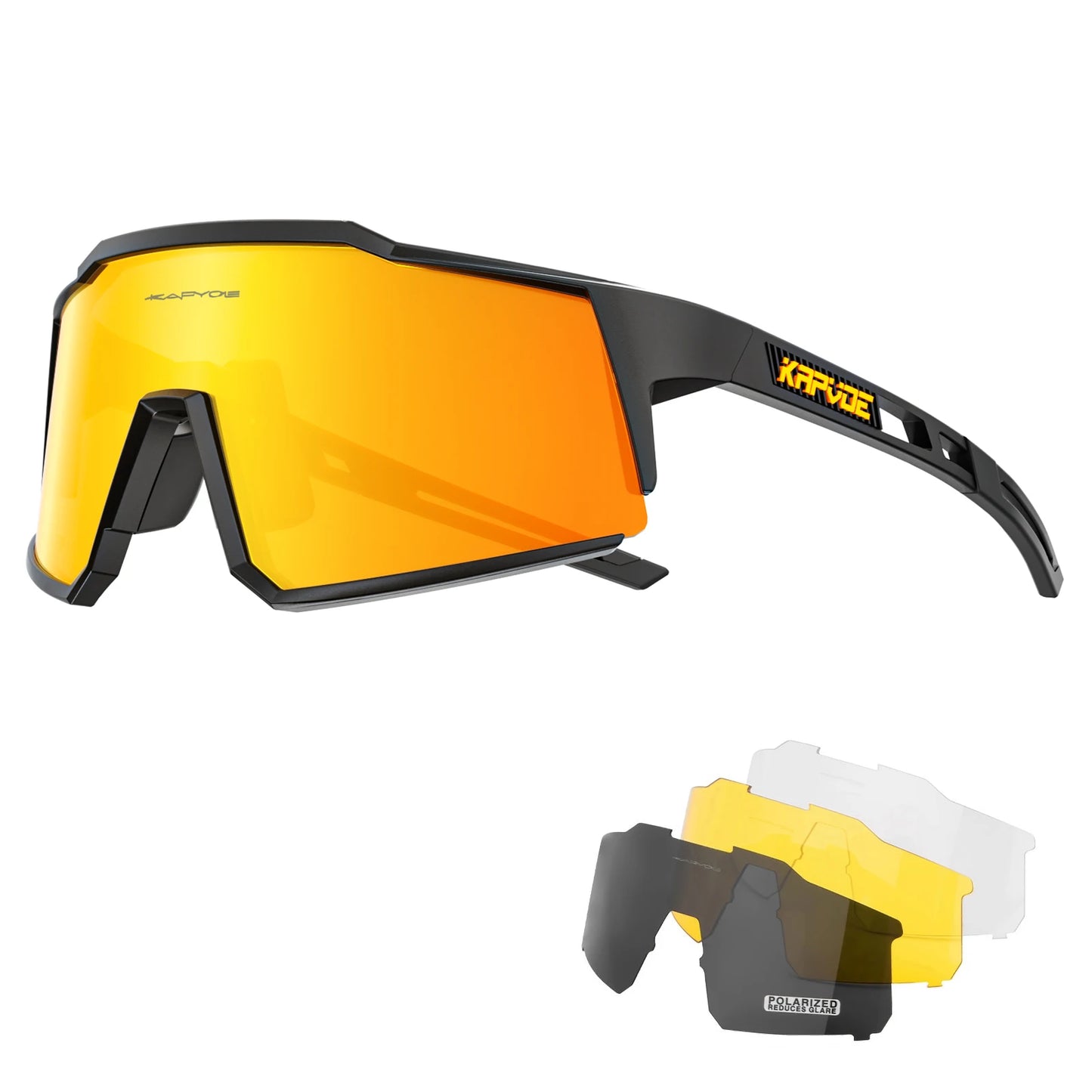 KAPVOE Cycling Glasses TR90 Frame for Men Women UV400 Outdoor Sports Sunglasses Cycling MTB Driving Baseball Running Glasses
