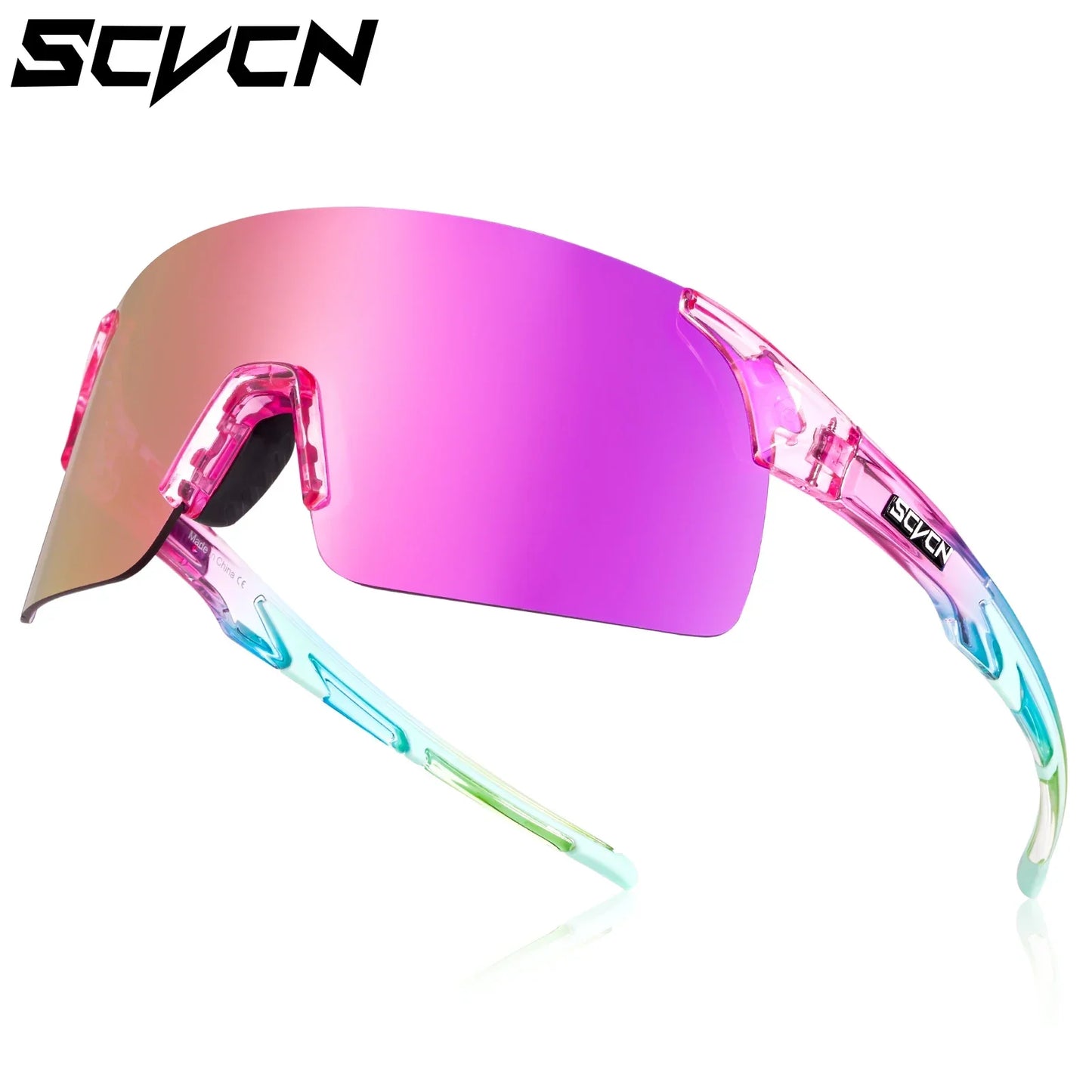 SCVCN New HD Cycling Sunglasses Sports Running Glasses Men'S Women Mountain Bicycle Glasses Outdoor UV400 Bike Eyewear