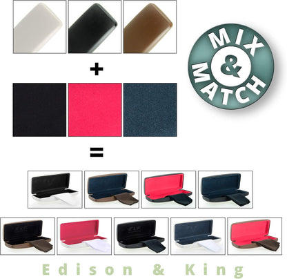 Glasses Case with Customizable Colors - Sturdy Sunglasses Case Includes Free Glasses Cleaning Cloth