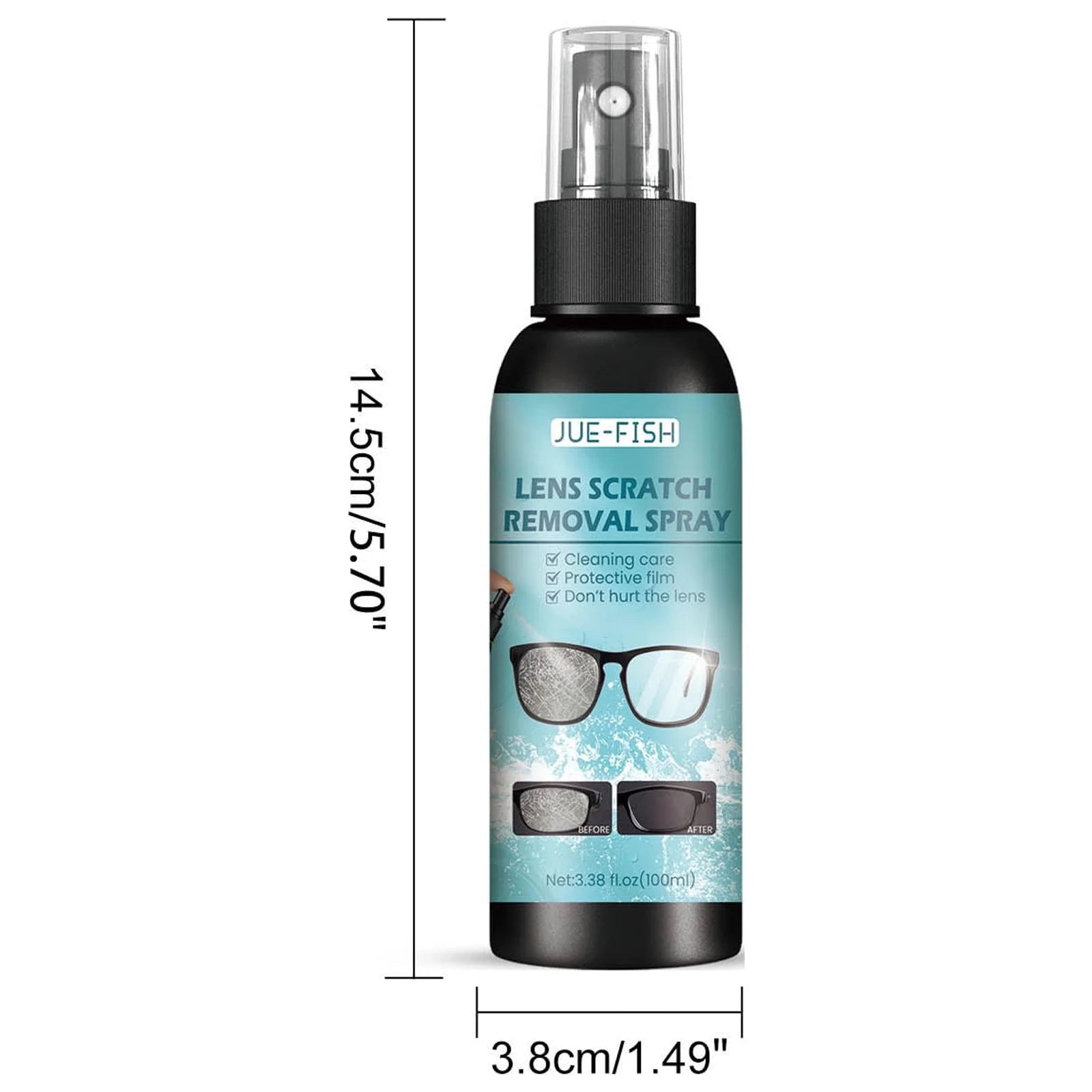 Eyeglass Lens Scratch Remover, 100Ml Eye Glass Spray Cleaning Repair Liquid, Mirror Sunglasses Screen Cleaner Tools
