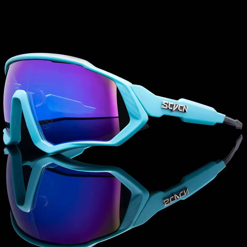 SCVCN UV400 Sport Cycling Glasses Road Sunglasses Bicycle Eyewear Mountain Bike MTB Cycl Goggles Running Glasses