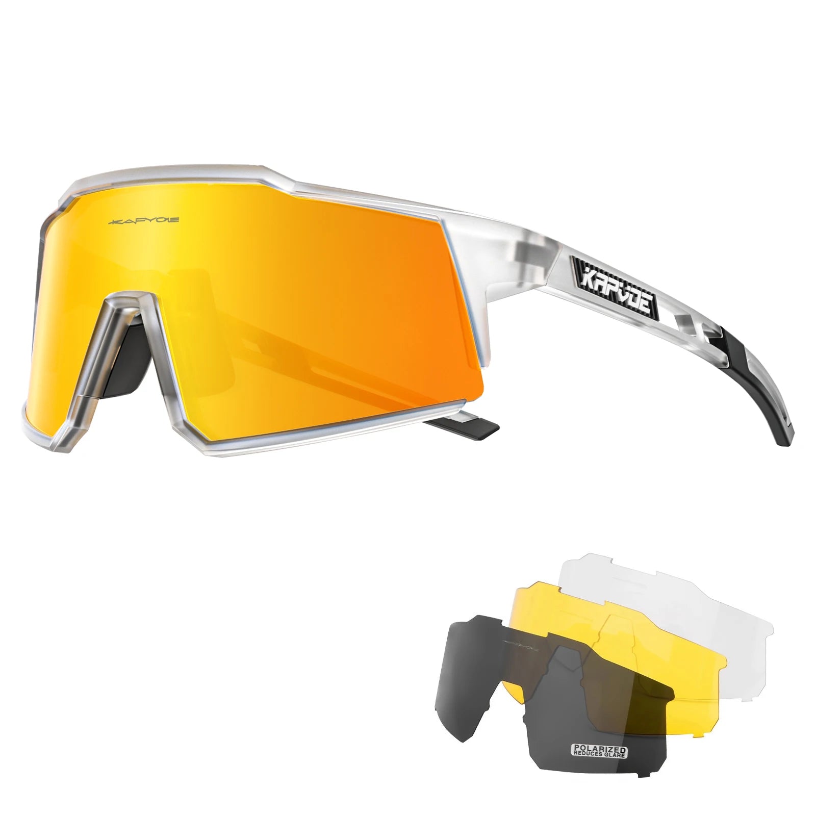 KAPVOE Cycling Glasses TR90 Frame for Men Women UV400 Outdoor Sports Sunglasses Cycling MTB Driving Baseball Running Glasses