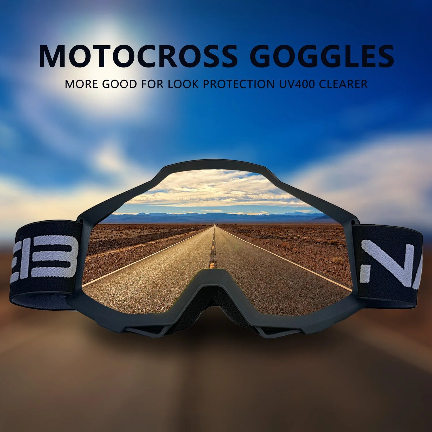 NAFEIB Motorcycle Riding Goggles Men'S Windproof Outdoor Glasses Dirt Bike Off-Road Helmet Goggles Moto Cross MX MTB