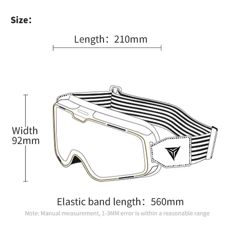 Motowolf Men Women Motocross Glasses Anti-Fog Mtb Dirt Bike Goggles Retro ATV Motorcycle Eyeglasses for Touring Riding