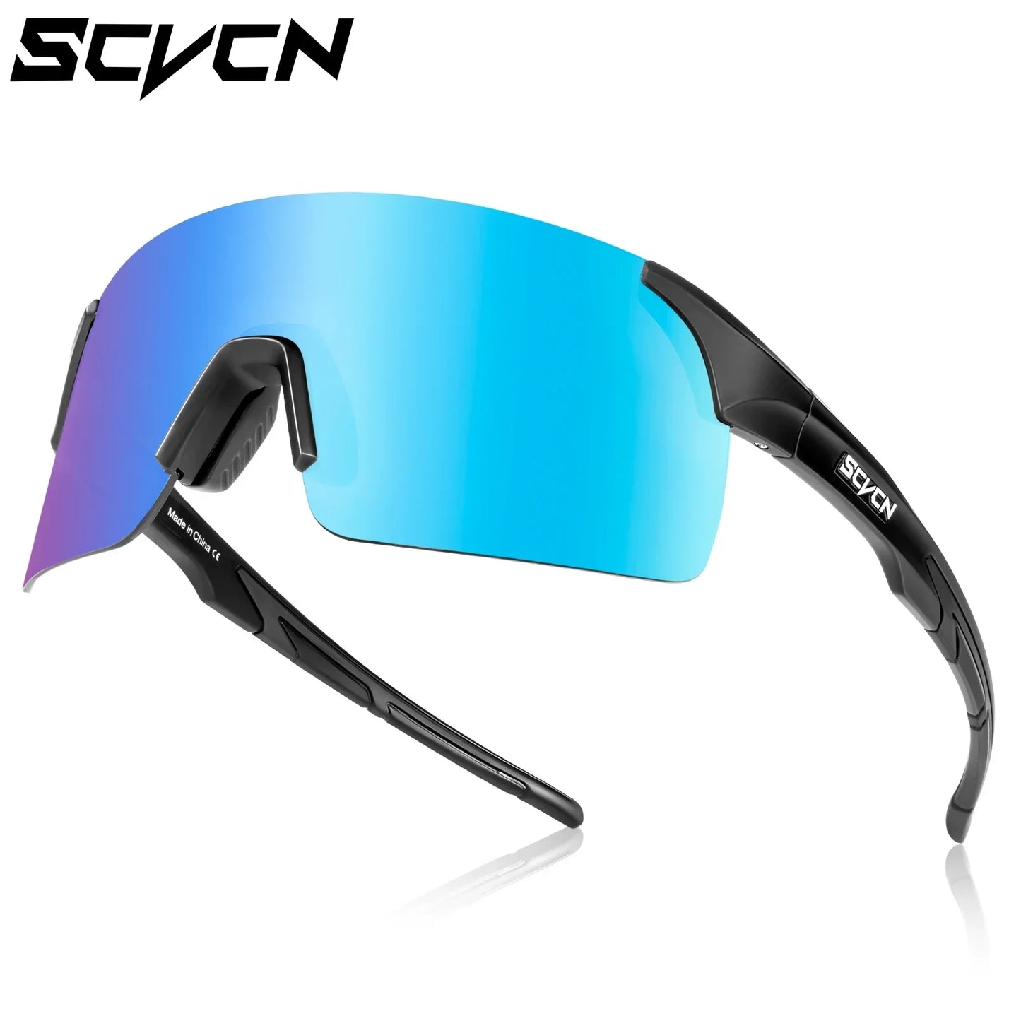 SCVCN New HD Cycling Sunglasses Sports Running Glasses Men'S Women Mountain Bicycle Glasses Outdoor UV400 Bike Eyewear