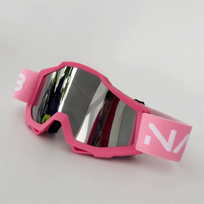 NAFEIB Motorcycle Riding Goggles with Elastic Band to Prevent Detachment UV400 High-Quality Windproof Outdoor Off-Road Glasses