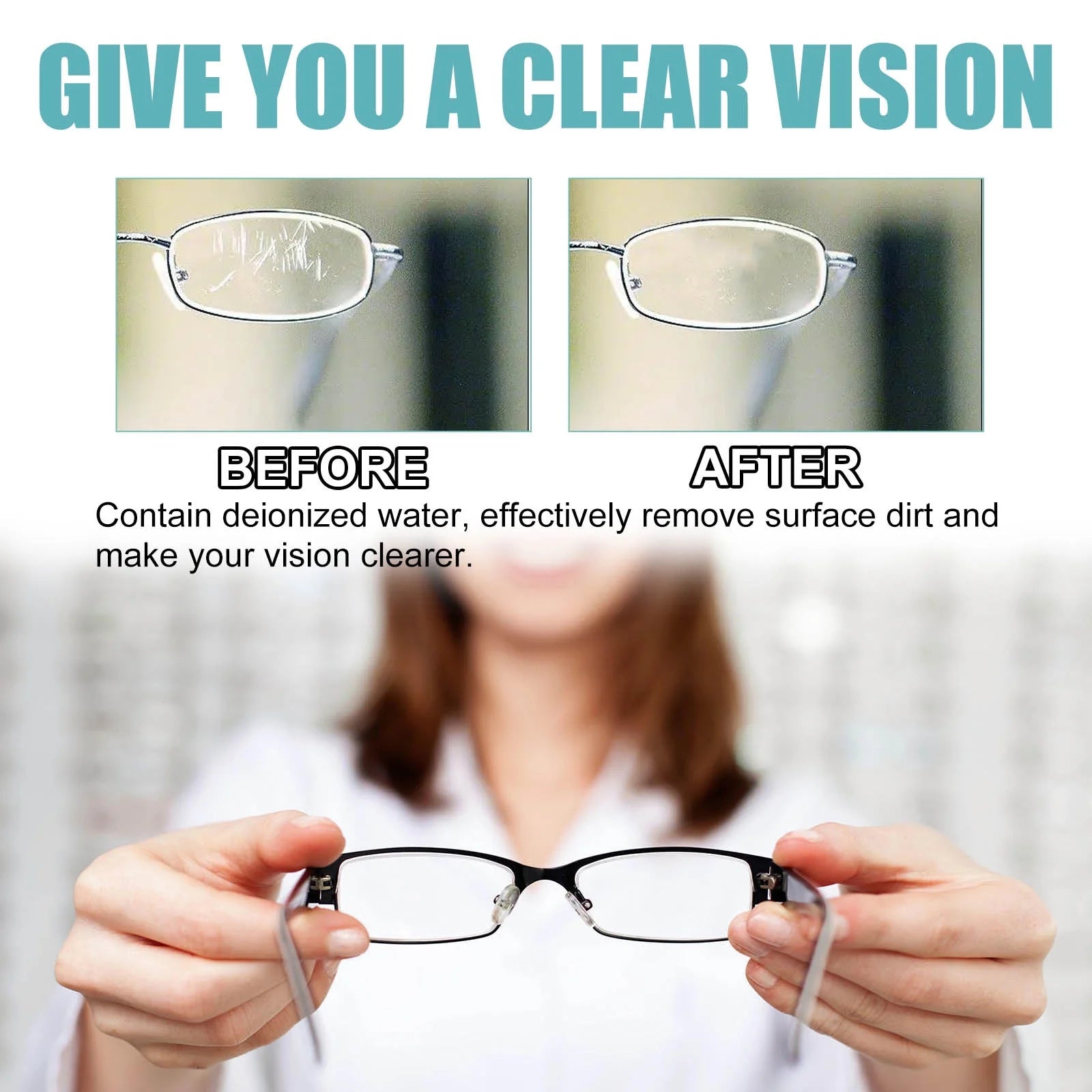 Eyeglass Lens Scratch Remover, 100Ml Eye Glass Spray Cleaning Repair Liquid, Mirror Sunglasses Screen Cleaner Tools