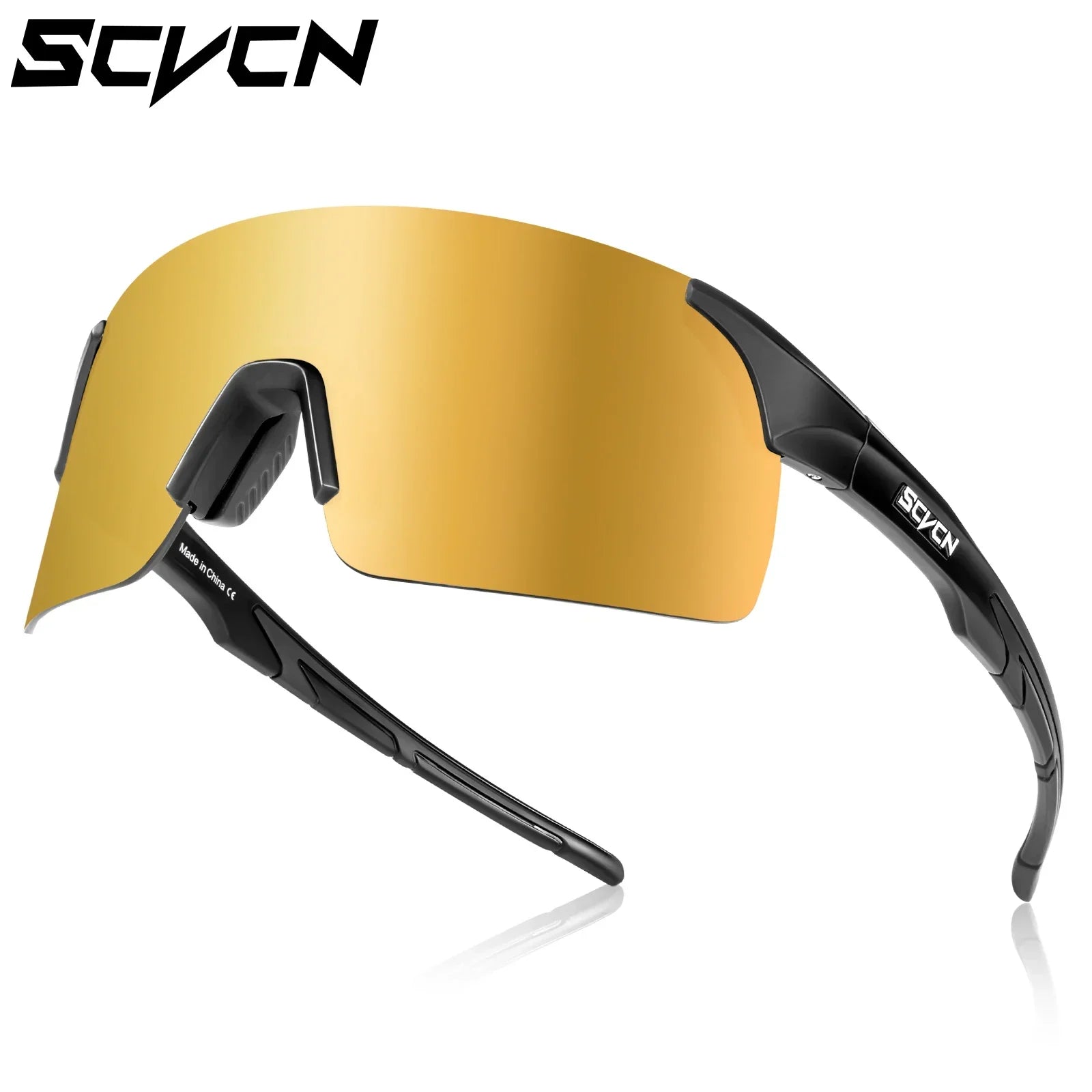 SCVCN New HD Cycling Sunglasses Sports Running Glasses Men'S Women Mountain Bicycle Glasses Outdoor UV400 Bike Eyewear