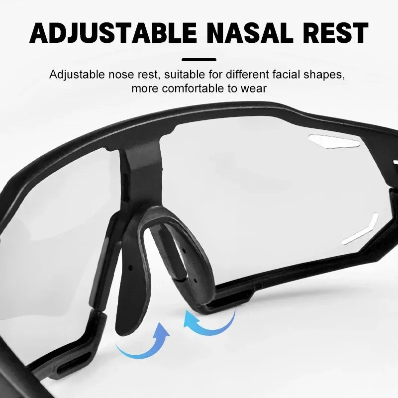 Cycling Glasses Photochromic Sunglasses Men Women Mountain Bike Road Glasses MTB Photocromatic Glasses Sports Running Goggles