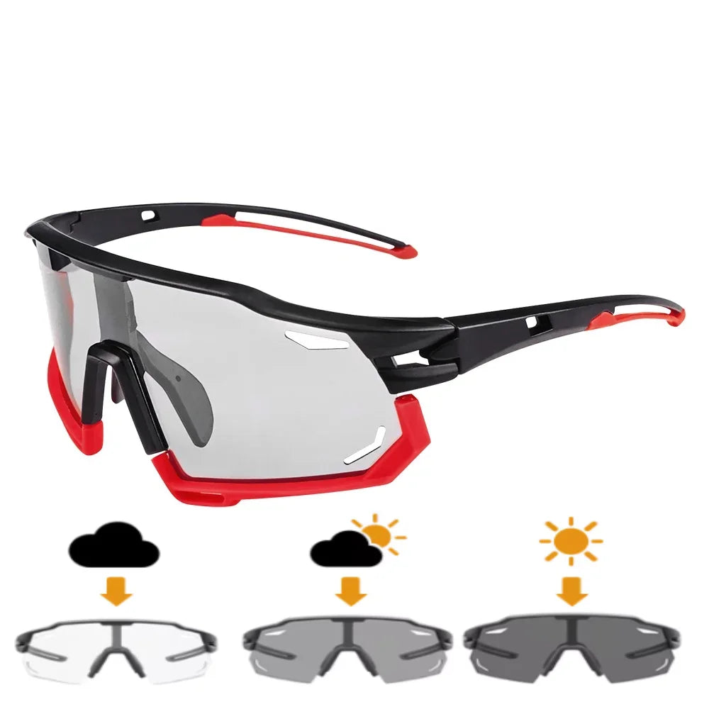 Cycling Glasses Photochromic Sunglasses Men Women Mountain Bike Road Glasses MTB Photocromatic Glasses Sports Running Goggles