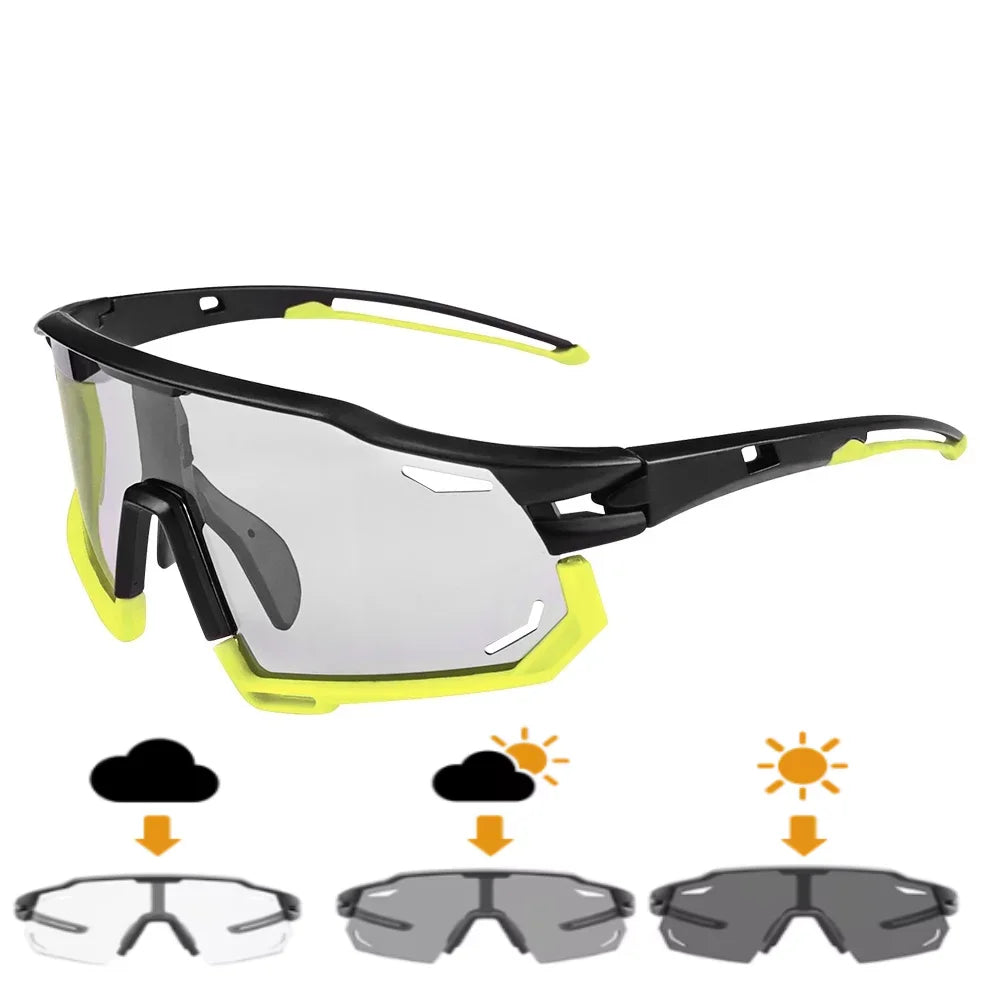 Cycling Glasses Photochromic Sunglasses Men Women Mountain Bike Road Glasses MTB Photocromatic Glasses Sports Running Goggles