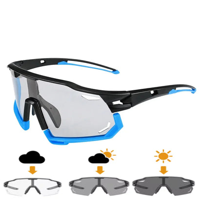 Cycling Glasses Photochromic Sunglasses Men Women Mountain Bike Road Glasses MTB Photocromatic Glasses Sports Running Goggles