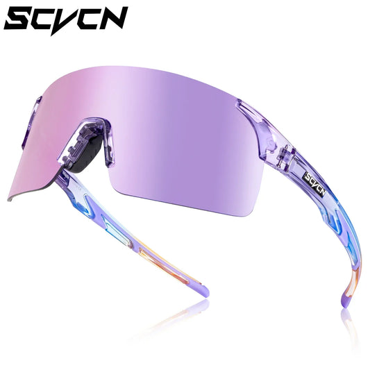 SCVCN New HD Cycling Sunglasses Sports Running Glasses Men'S Women Mountain Bicycle Glasses Outdoor UV400 Bike Eyewear