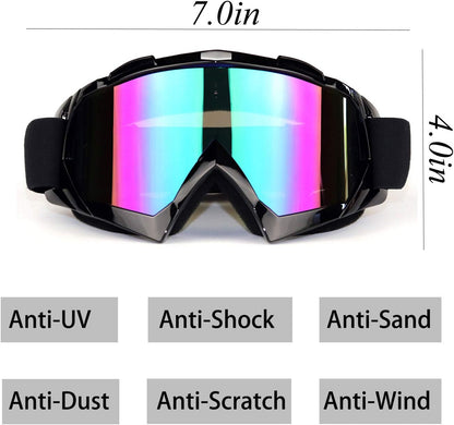 Motorcycles Goggles Dirt Bike Glasses ATV Googles off Road Riding Goggles for Man Woman Adults Youth
