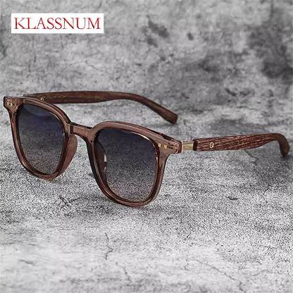 New Men Vintage Wooden Frame Sunglasses Classic Brand Sunglasses Coating Lens Men Polarized UV Protections Driving Eyewear 2025