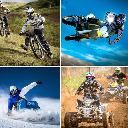 Motorcycle Goggles ATV Goggles Motocross Goggles Windproof Dirt Bike Goggles Dustproof off Road Goggles Scratch Resistant PU Helmet MX Goggles Skiing Goggles Protective Safety Glasses Racing Goggles
