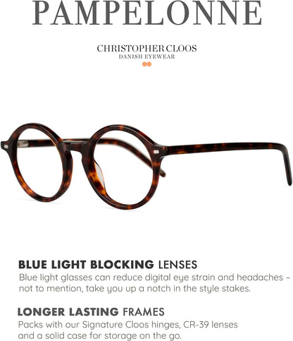 - Pampelonne Espresso - Danish Design Blue Light Glasses for Men & Women - Fashion Designer Glasses - Computer Glasses - Unisex - Non Prescription - Prescription Ready
